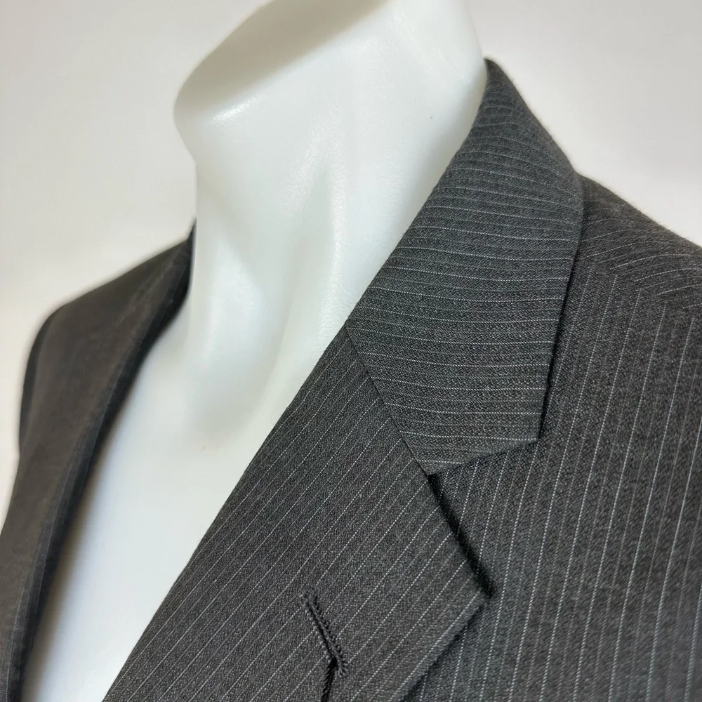 NWT Haggar Charcoal Pinstripe XXL Sport Jacket